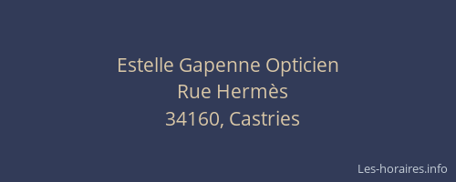 Estelle Gapenne Opticien