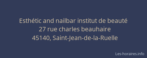 Esth&eacute;tic and nailbar institut de beaut&eacute;