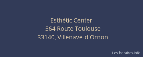 Esth&eacute;tic Center