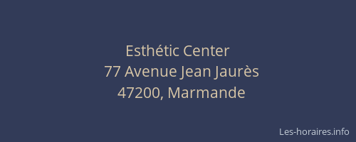 Esth&eacute;tic Center