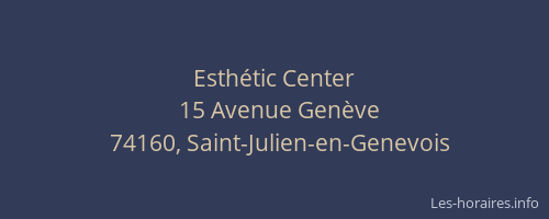 Esth&eacute;tic Center