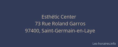 Esth&eacute;tic Center