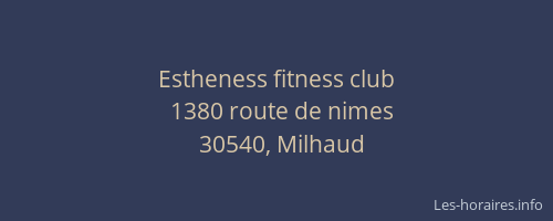 Estheness fitness club