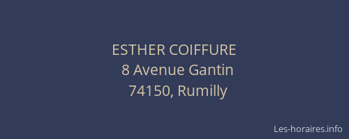 ESTHER COIFFURE