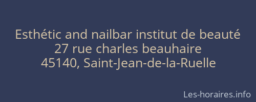 Esthétic and nailbar institut de beauté
