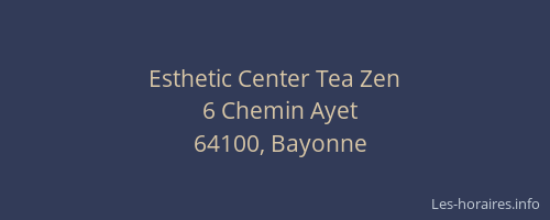 Esthetic Center Tea Zen