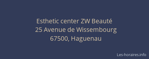 Esthetic center ZW Beauté