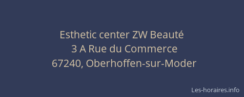 Esthetic center ZW Beauté