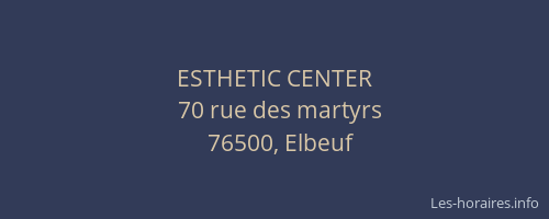 ESTHETIC CENTER