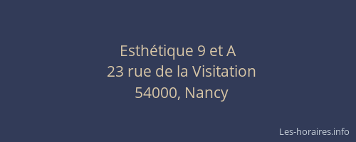 Esthétique 9 et A