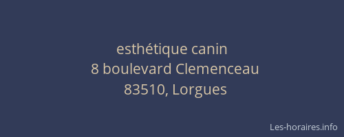 esthétique canin
