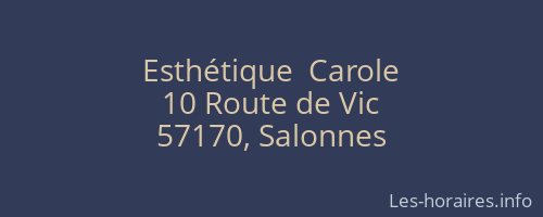 Esthétique  Carole