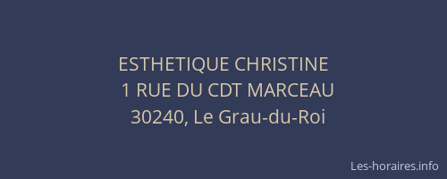 ESTHETIQUE CHRISTINE