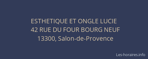 ESTHETIQUE ET ONGLE LUCIE