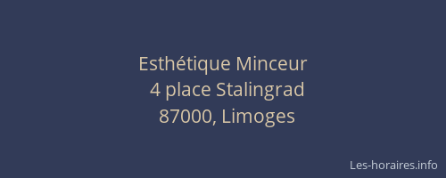 Esthétique Minceur