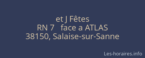 et J Fêtes