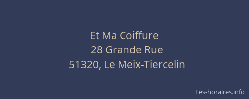 Et Ma Coiffure