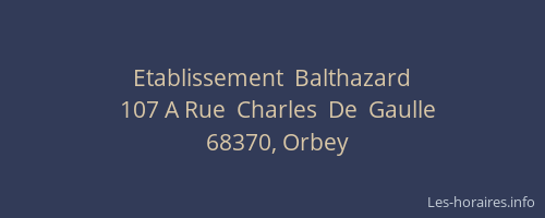 Etablissement  Balthazard