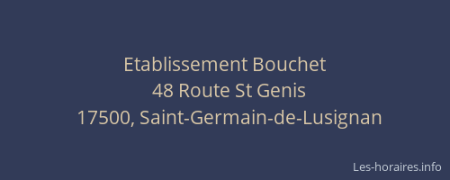 Etablissement Bouchet