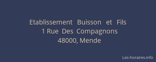 Etablissement   Buisson   et   Fils