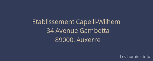 Etablissement Capelli-Wilhem