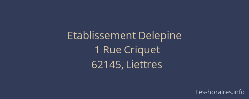 Etablissement Delepine