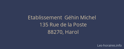 Etablissement  G&eacute;hin Michel