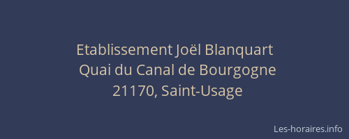 Etablissement Jo&euml;l Blanquart