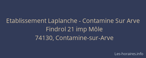 Etablissement Laplanche - Contamine Sur Arve