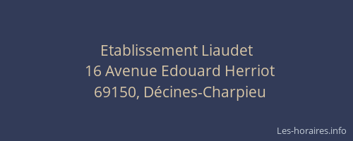 Etablissement Liaudet