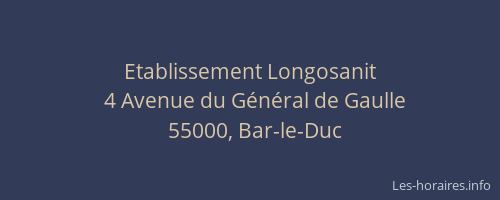 Etablissement Longosanit