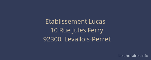 Etablissement Lucas