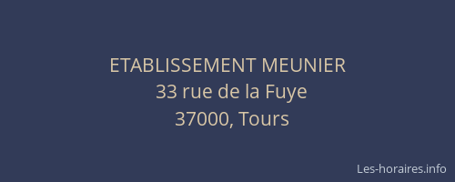 ETABLISSEMENT MEUNIER