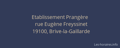 Etablissement Prangère