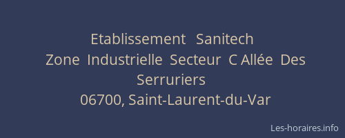 Etablissement   Sanitech