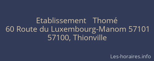 Etablissement   Thomé