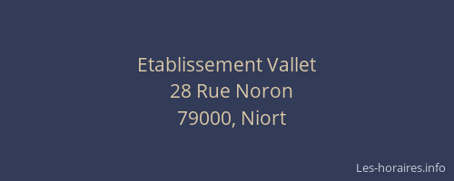 Etablissement Vallet