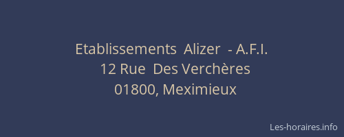 Etablissements  Alizer  - A.F.I.