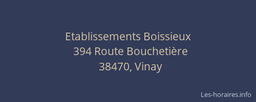 Etablissements Boissieux