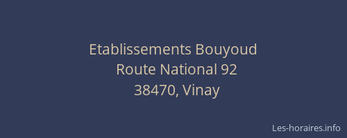 Etablissements Bouyoud