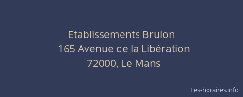 Etablissements Brulon