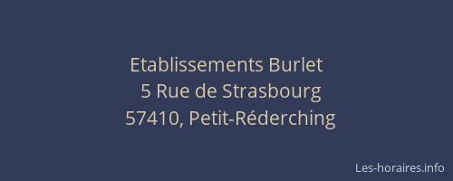 Etablissements Burlet