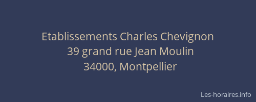 Etablissements Charles Chevignon