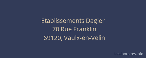 Etablissements Dagier