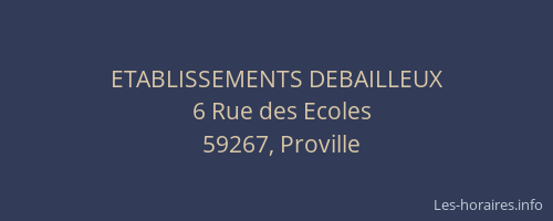 ETABLISSEMENTS DEBAILLEUX