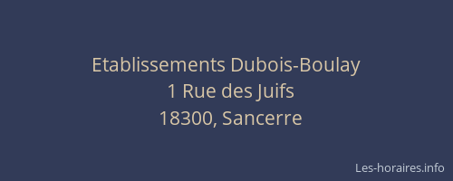 Etablissements Dubois-Boulay