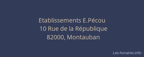 Etablissements E.Pécou