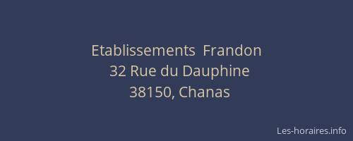 Etablissements  Frandon
