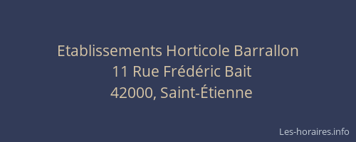 Etablissements Horticole Barrallon