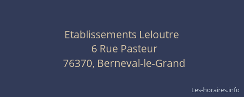 Etablissements Leloutre